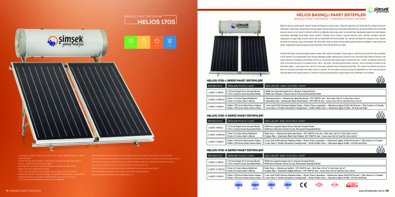 Helios 170S Serisi Basınçlı Paket Sistem