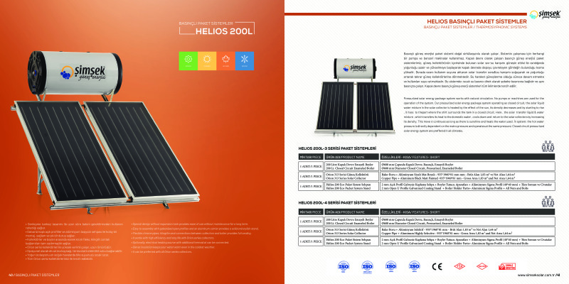 Helios 200L Serisi Basınçlı Paket Sistem